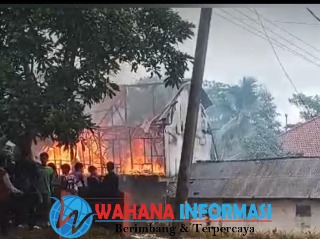 Kebakaran Hanguskan Asrama Dua Lantai Ponpes Alkafi Jampangkulon Sukabumi