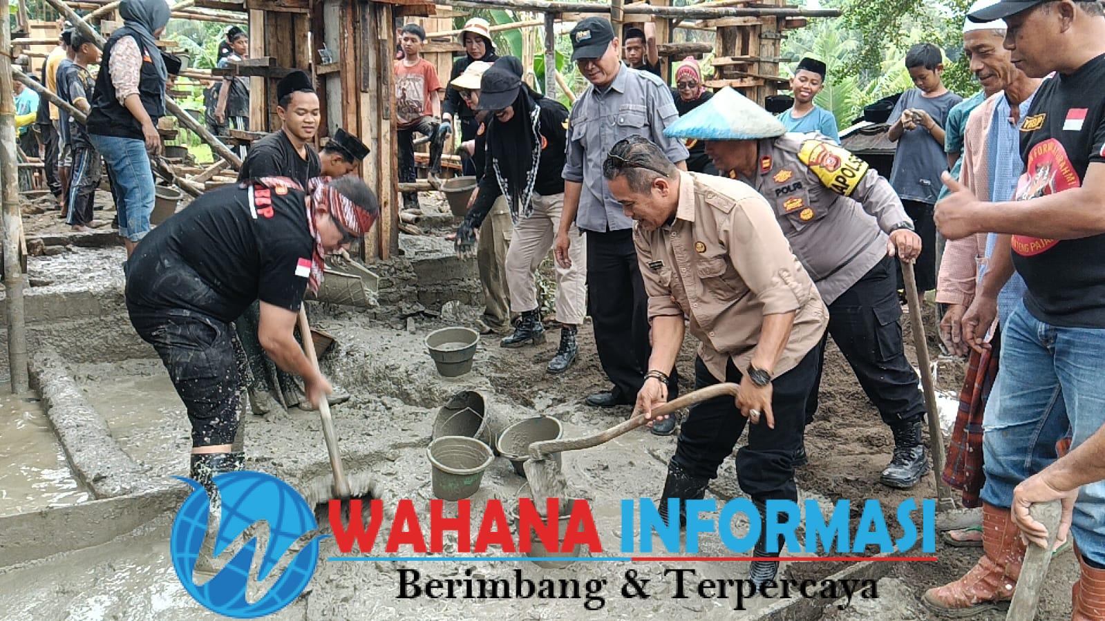 YFSBBP Bersinergi dengan Forkopimcam Cibitung Lakukan Kerja Sosial Pembangunan Ponpes Darul Ma'arif