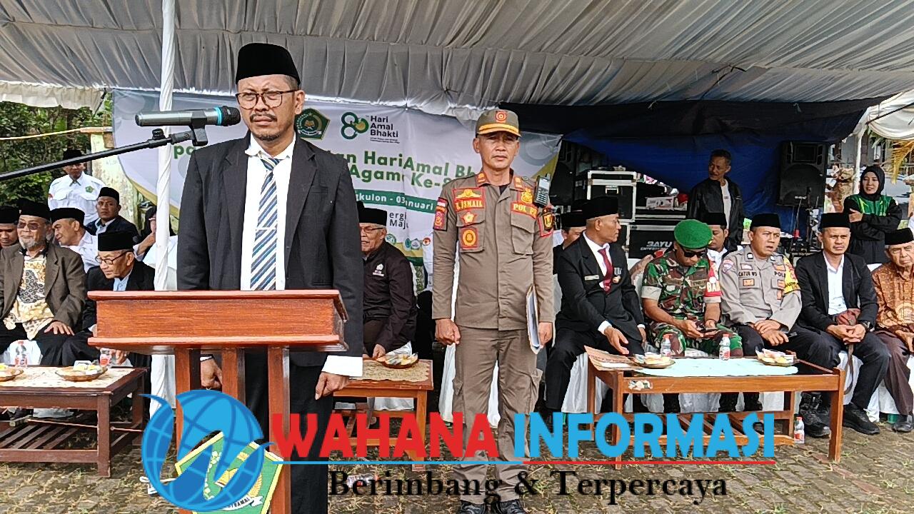 Sekmat Pimpin Upacara: Sekretaris Kecamatan Jampangkulon Dadun! Peringatan HAB ke-80 Kemenag di Jampangkulon: Sinergi Umat untuk Indonesia Damai dan Maju